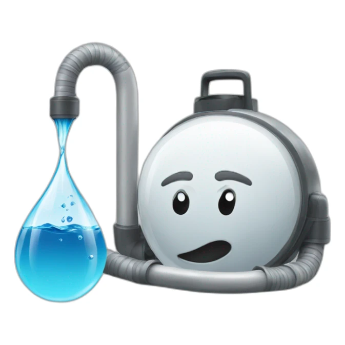 A vacuum taking all the water from the earth sticker