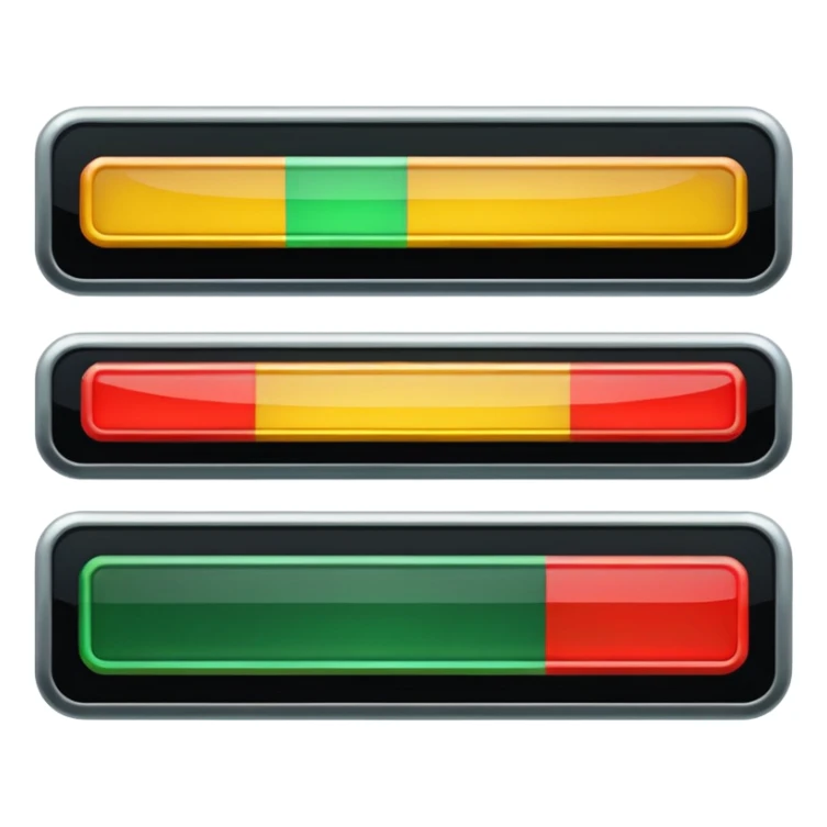 Video game health bar indicator sticker