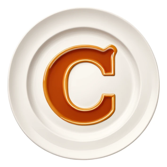 A modern icon of a white ceramic plate with a refined sauce drizzle shaped like the letter C, subtly expressing the CatchTable brand identity. Use a sleek, minimal style.
The sauce drizzle should include a color #FF3D00.
Soft shadows, simple lines, high-end visual mood. sticker