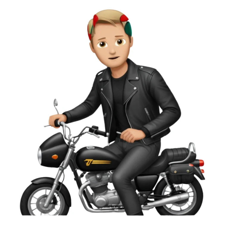 alexander skarsgard on a motorbike sticker