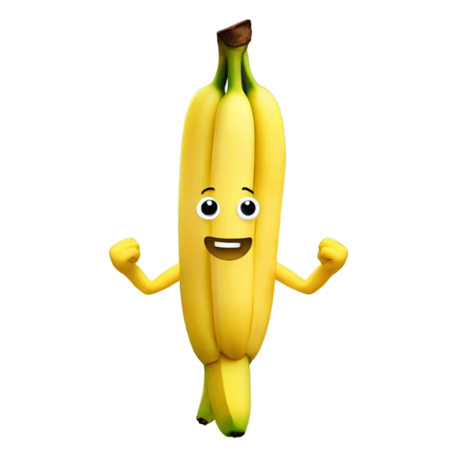 Banana with arms and legs smiley sticker