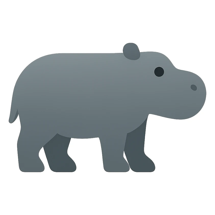 Hippo sticker