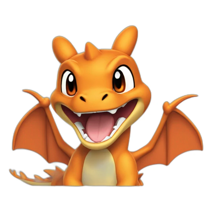 pokemon charizard soy excited guy with glasses pointing at it sticker