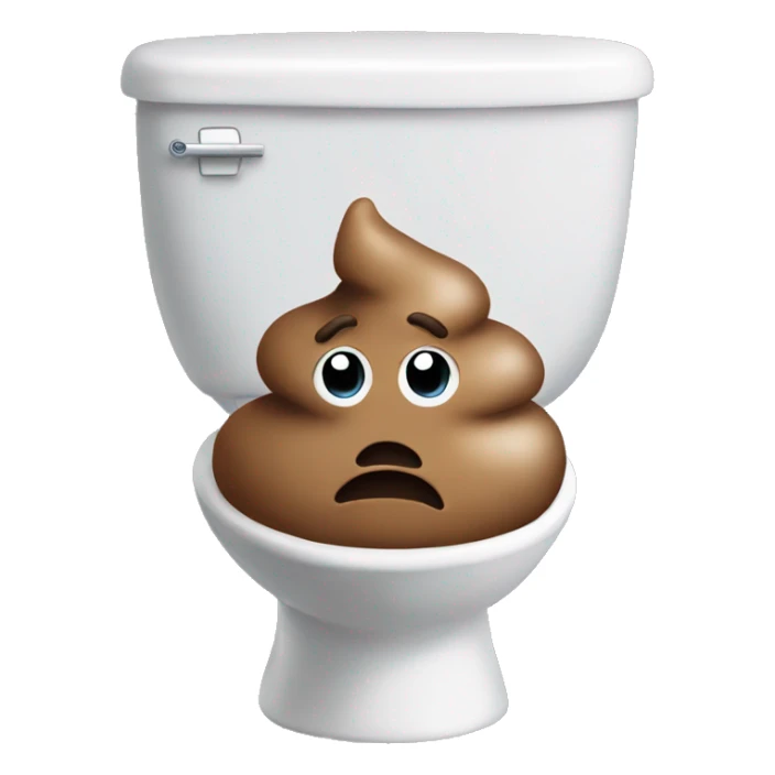 Poop in toilet sticker