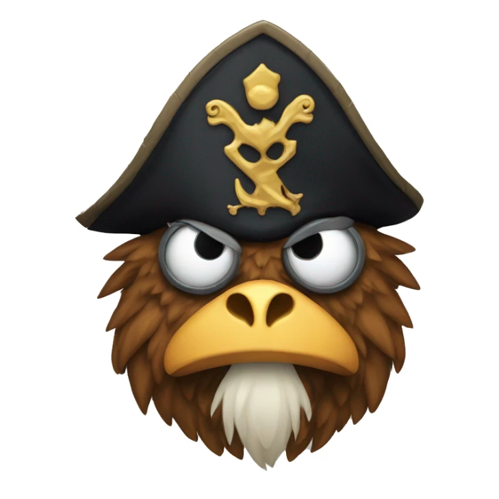 An evil pirate griffin with eye patch and sinister  grin sticker