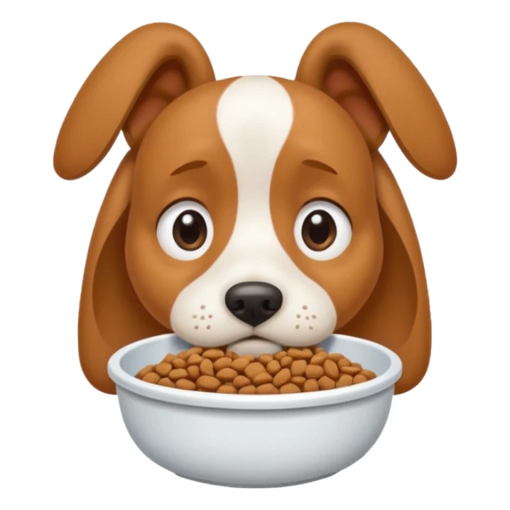 dog food sad dog emoji sticker