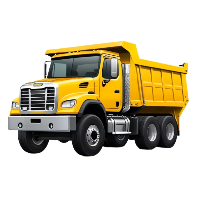 Dump Truck - Freightliner 114SD (Model Year: 2022) (Iconic colour: Yellow with black and silver) sticker