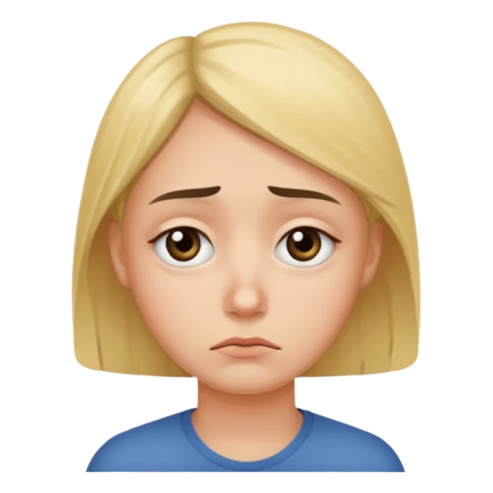 Emoji de cansado y triste con ojeras sticker