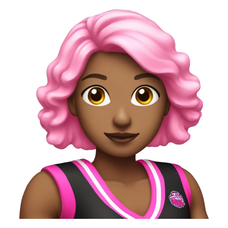 cheerleader with black and pink uniform sticker