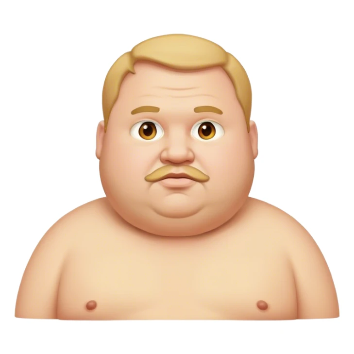Very fat man sticker