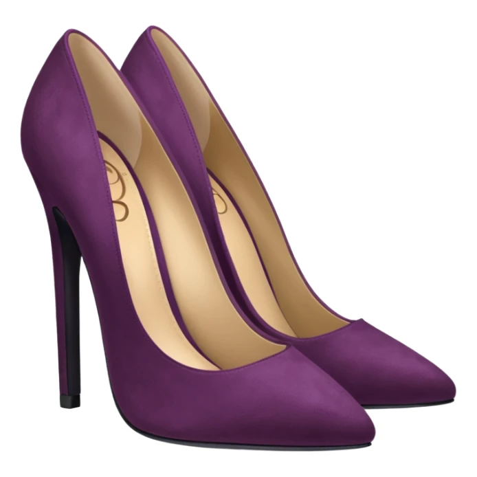 Midnight plum color REALISTIC suede high heels  sticker