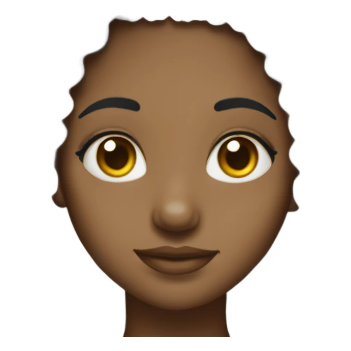 pretty black girl with long curly black hair  sticker