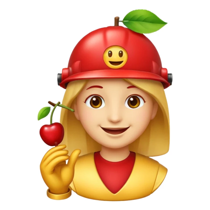 i want ai engineer emoji (theme: gold cherry red) sticker