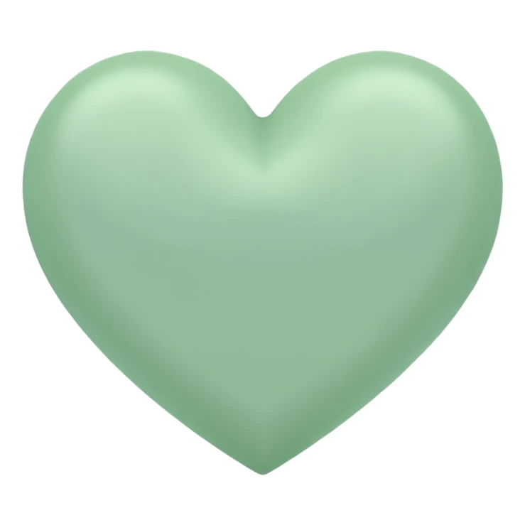 pastel green heart  sticker