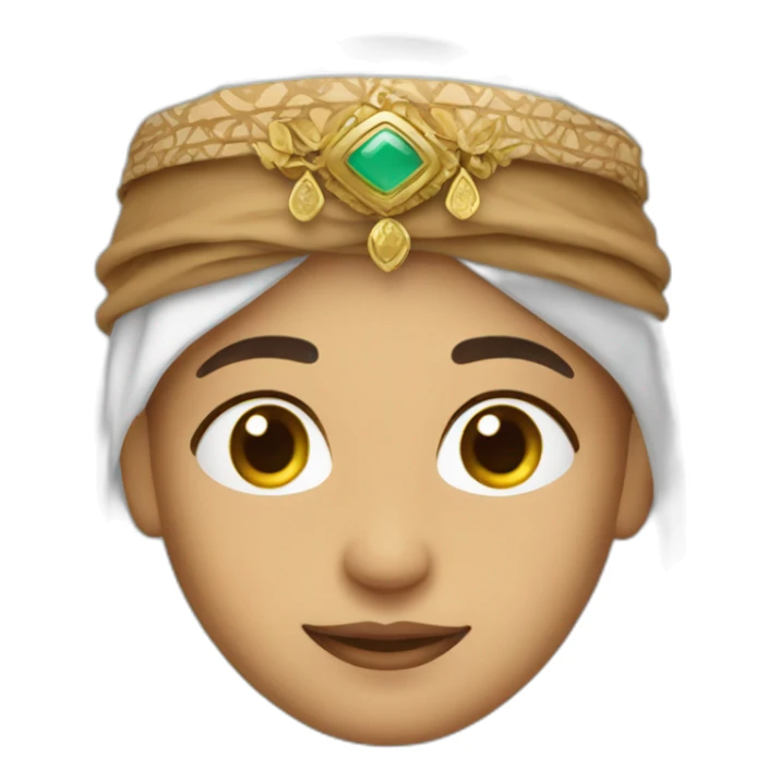 arabic wearing a traditional Arab headdress and headband sticker