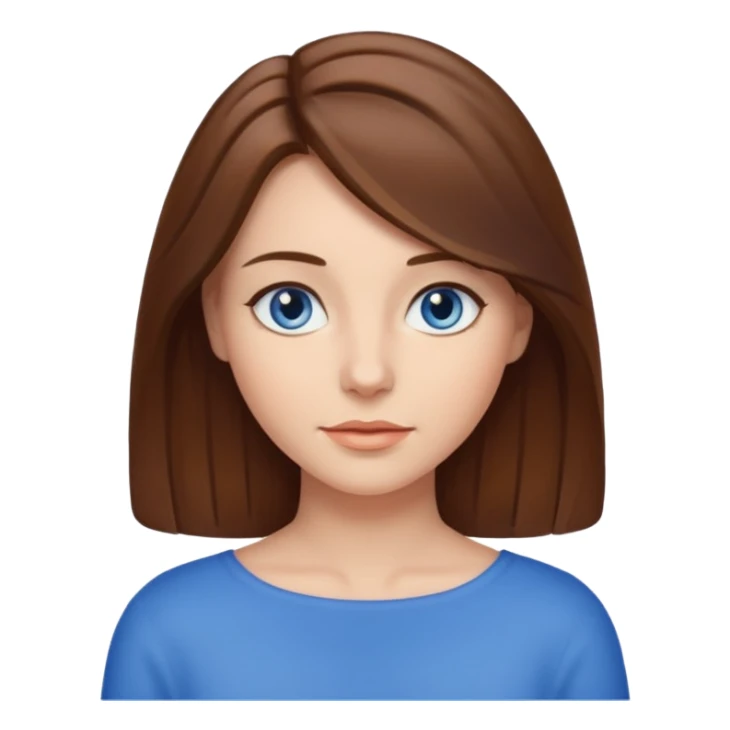 lady with a shoulder-length brown hair sticker