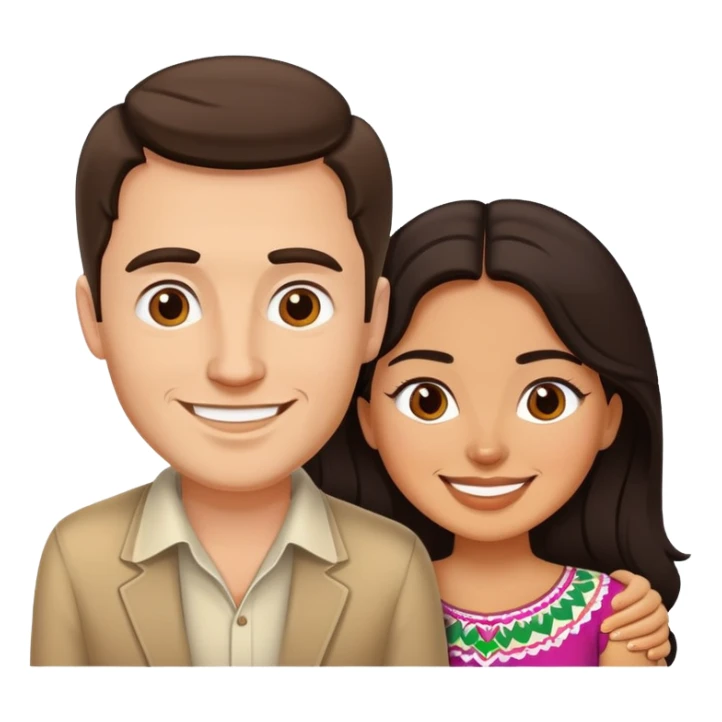 White guy love Mexican woman sticker
