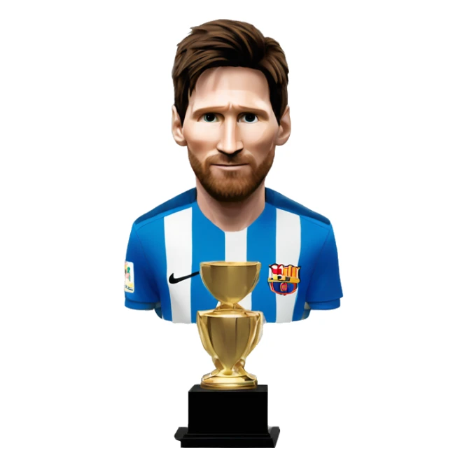 Lionel Messi qui soulève un trophée  sticker