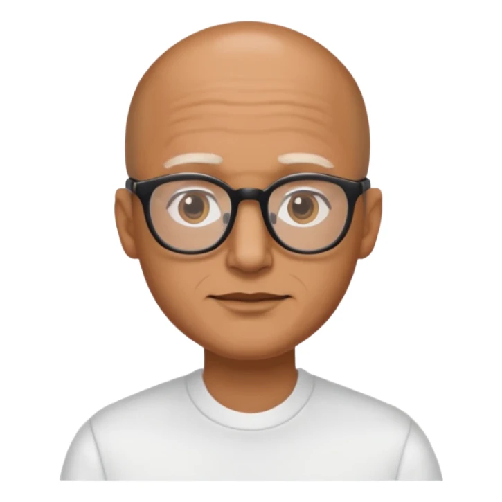 SEÑOR CON GAFAS Y ALOPESIA PARCIAL sticker