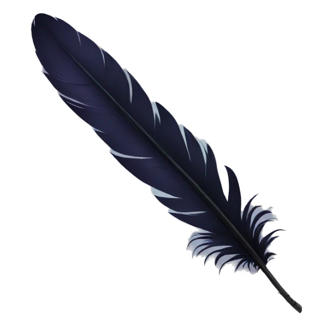 raven feather sticker