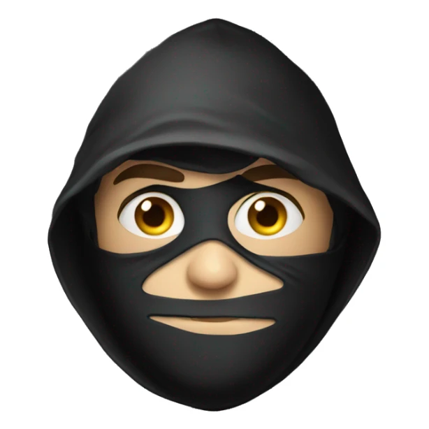 Sneaking burglar with a mask and black sack sticker