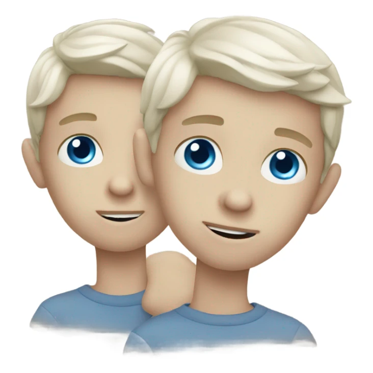 white boy twins blue eyes sticker