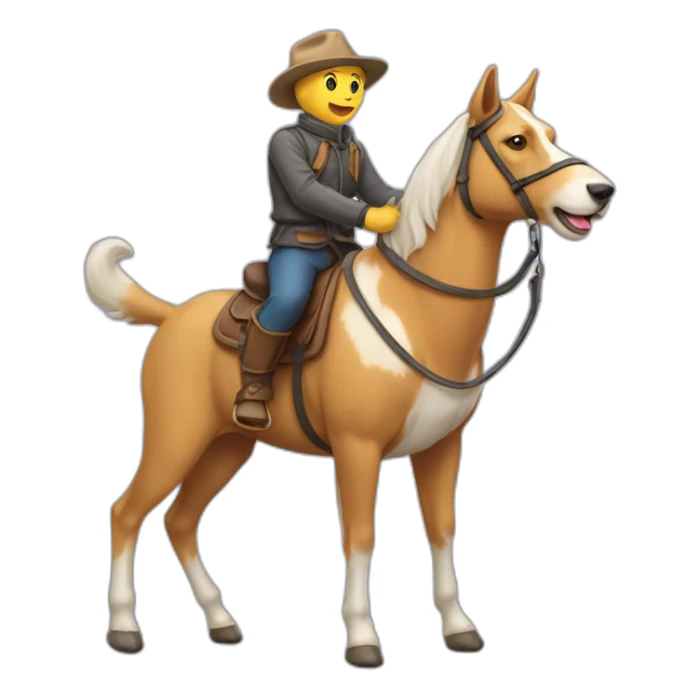 Chien sur un chameau sticker