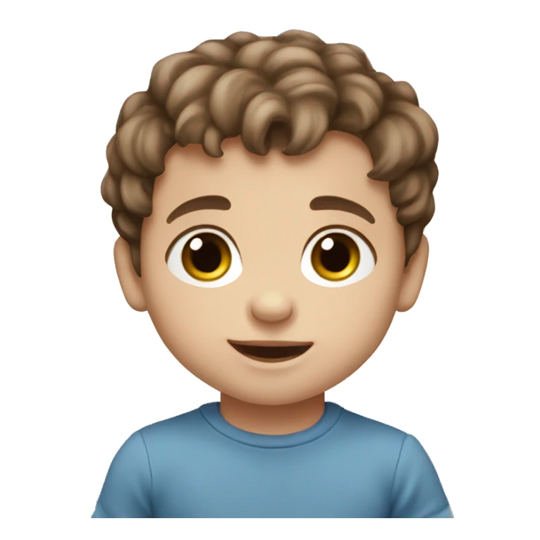 little baby boy brown hair blue eyes sticker