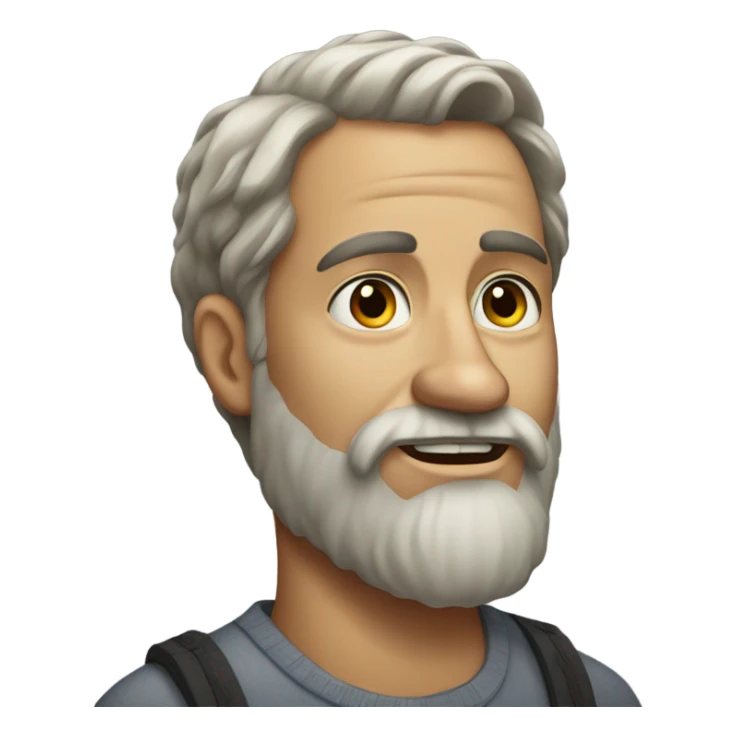 portrait of a bearded man sticker