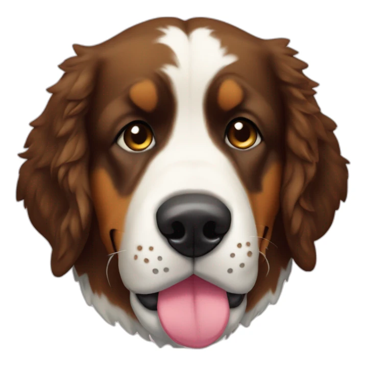 Berner sennen dog with plushie in his mouth sticker