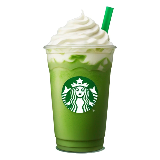 Starbucks iced matcha latte no whipped cream sticker