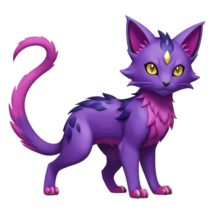 Liepard-Delcatty-Pokémon-Fakémon-hybrid-creature (full body) sticker