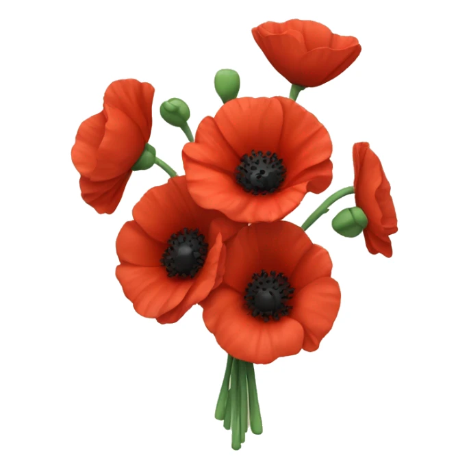 Colour bouquet of poppys sticker
