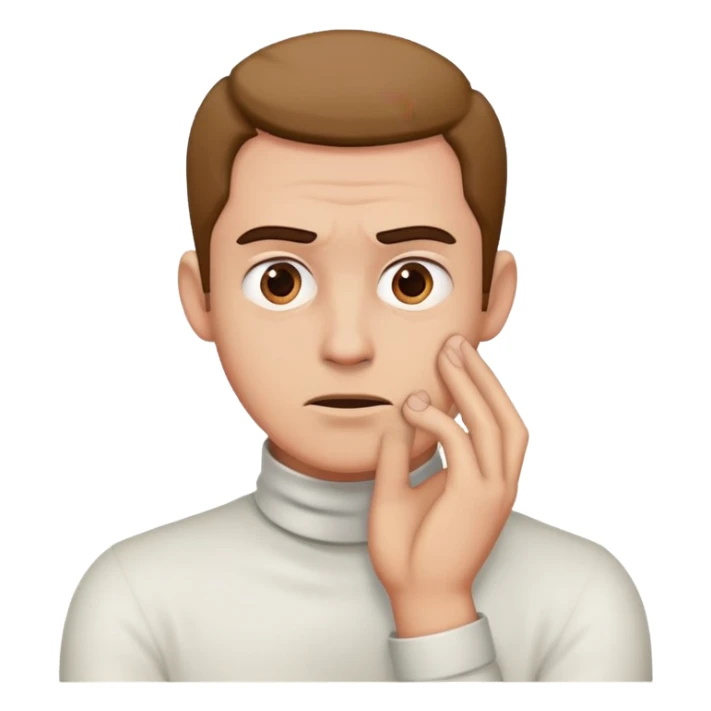 guy crossing his hand on his neck with a mad face sticker