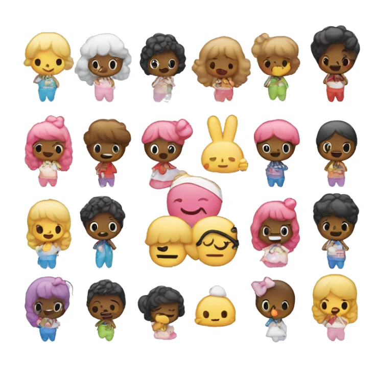 Emoji with sanrio melodie sticker