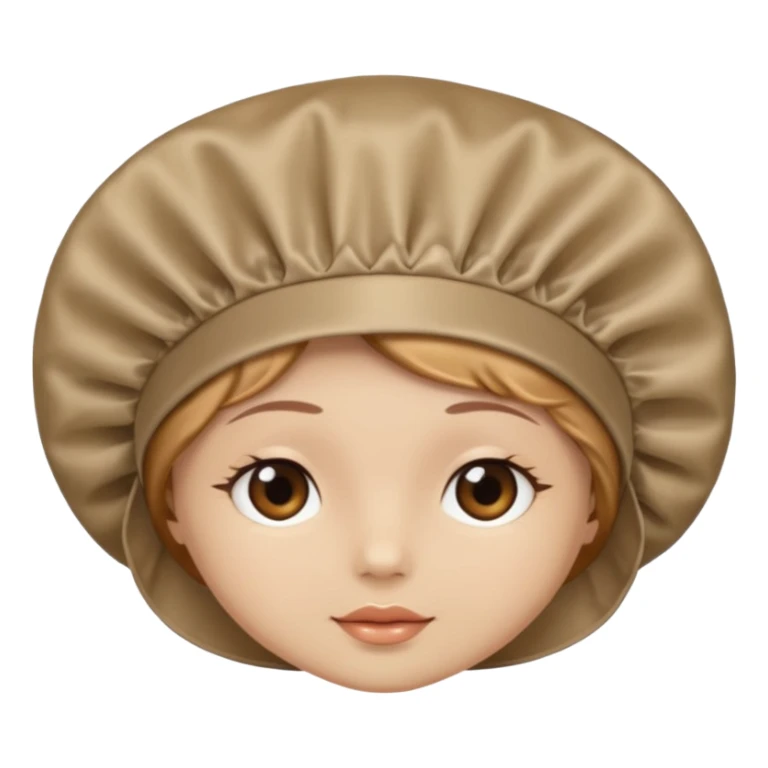 Silk sleep Bonnet emoji light brown skin  sticker
