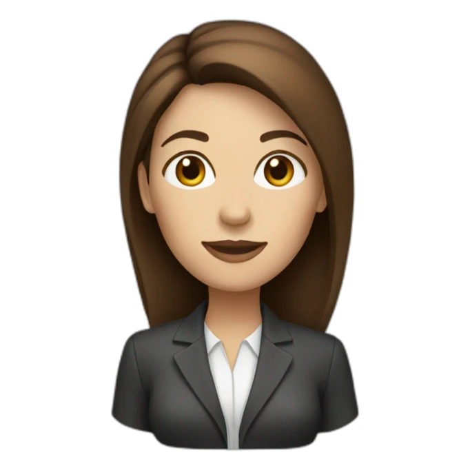 business woman with brown hair sticker