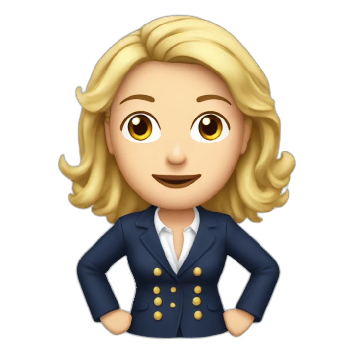 Emanuelle Macran fait un câlin à Marine Le Pen sticker