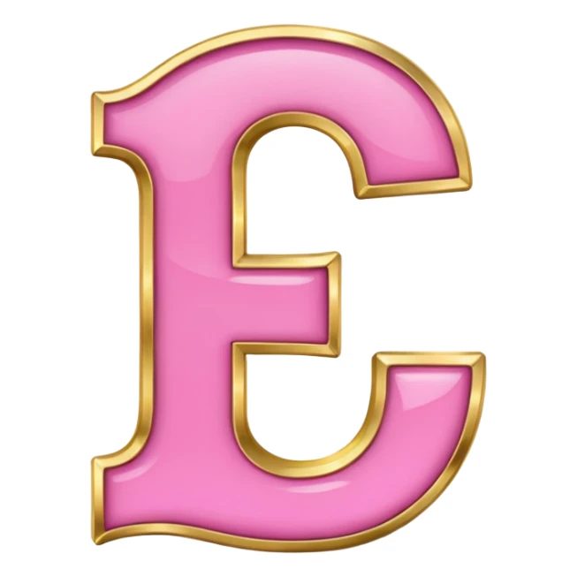 number four in pink and golden  sticker