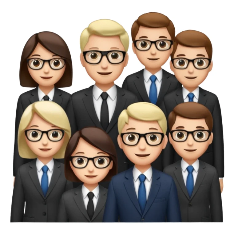 People in suits wearing glasses sticker