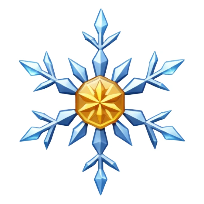 A thunderstorm snowflake that consists of lightning sticker