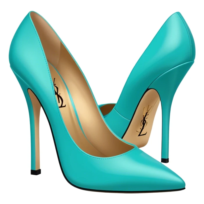heels yves saint laurent Turquoise colors sticker