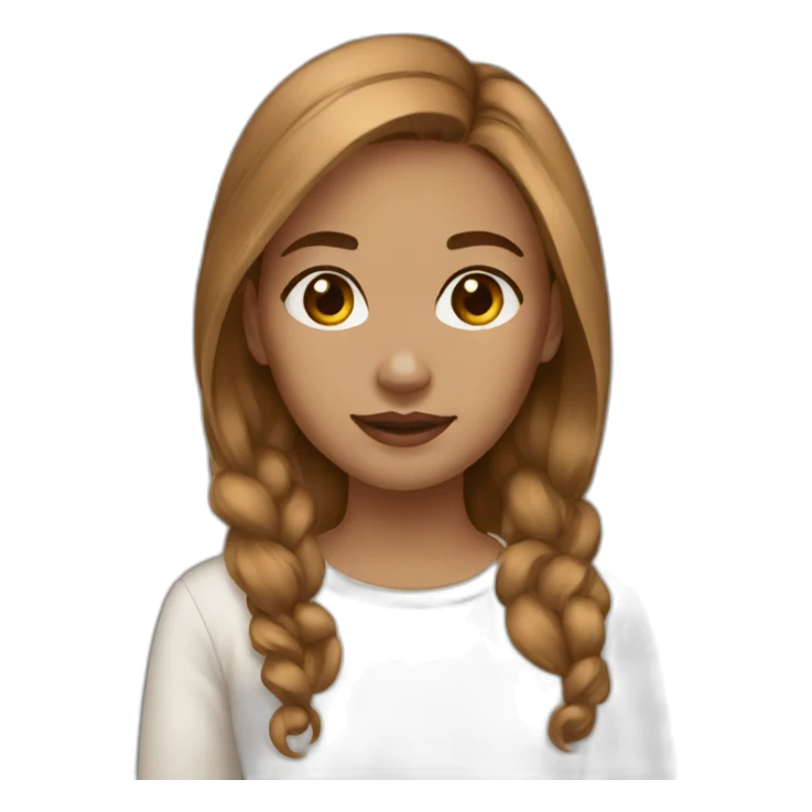 make this girl light brown hair sticker