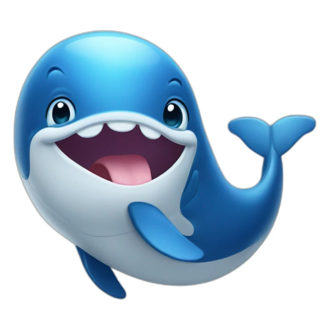 whale winking and giving a thumbs up sticker