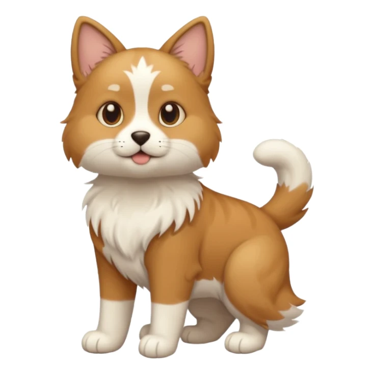 The dogcat is something between a cat and a dog. A very subtle distinction.  Full body sticker