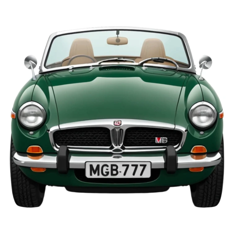 1977 Mgb roadster British racing green chrome bumper buiscit interior sticker