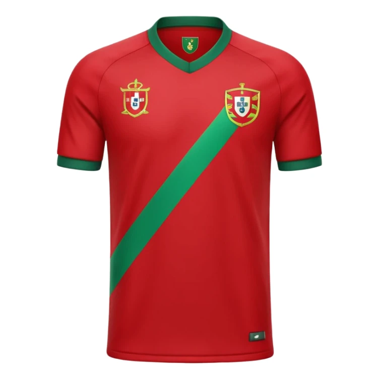 red Portugal football shirt arrow sticker
