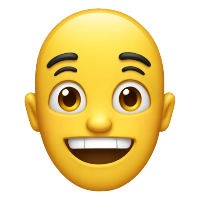 Laughing emoji mixed with kinda nervous emoji sticker