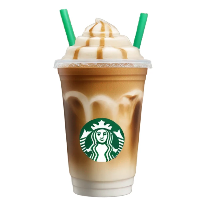 Starbuck ice coffee with ice cubes sticker