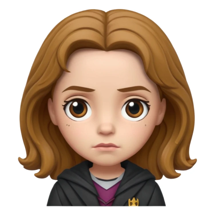 hermioni worried face funko pop style cute sticker
